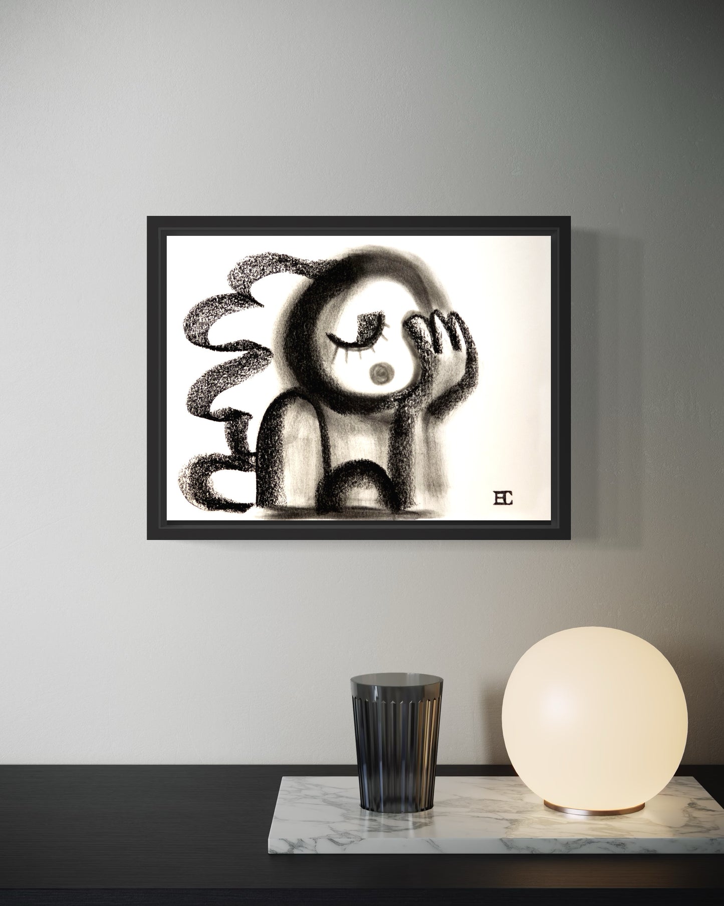 Female contemplating - Original