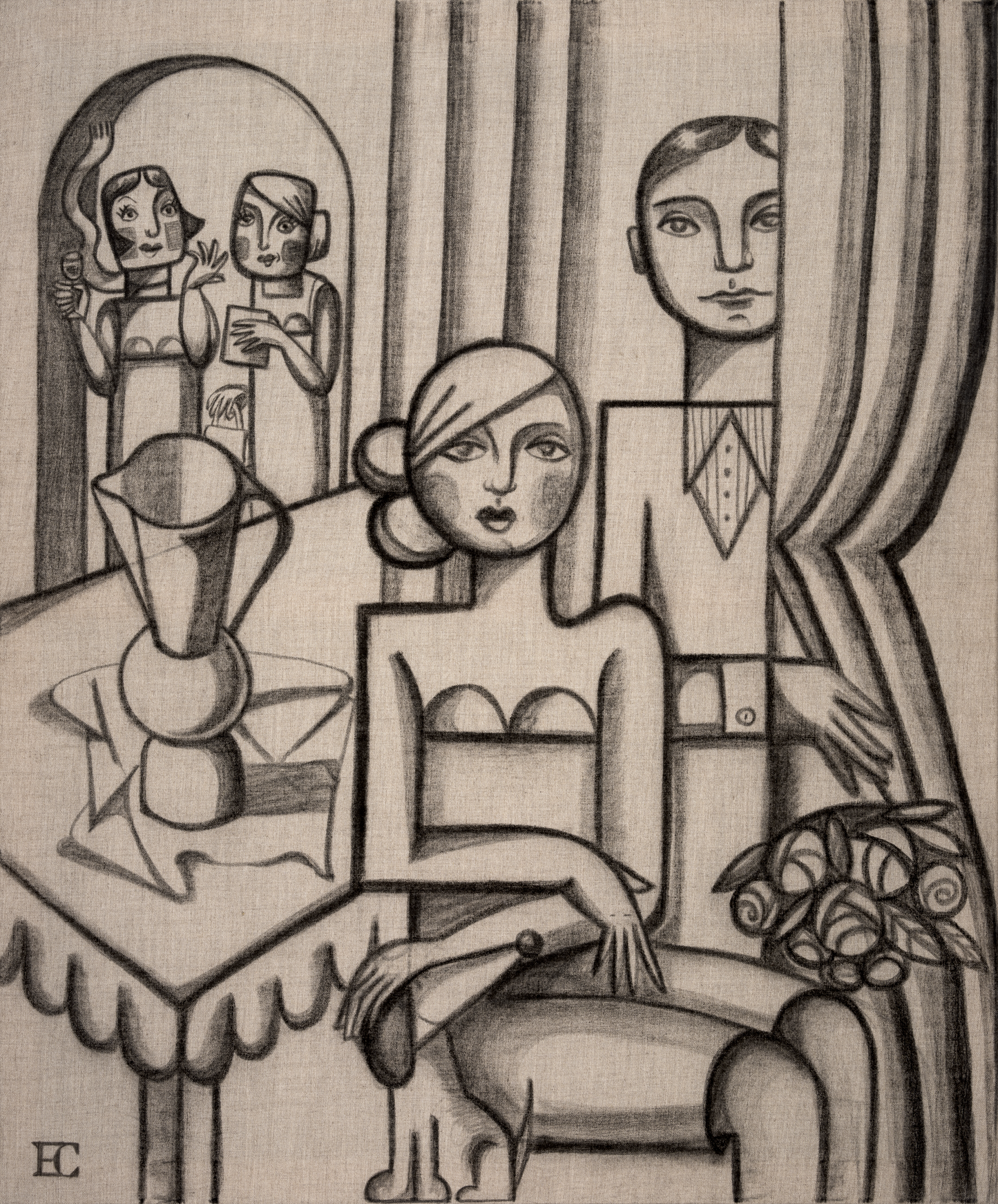 Table Conversations - 120x100cm