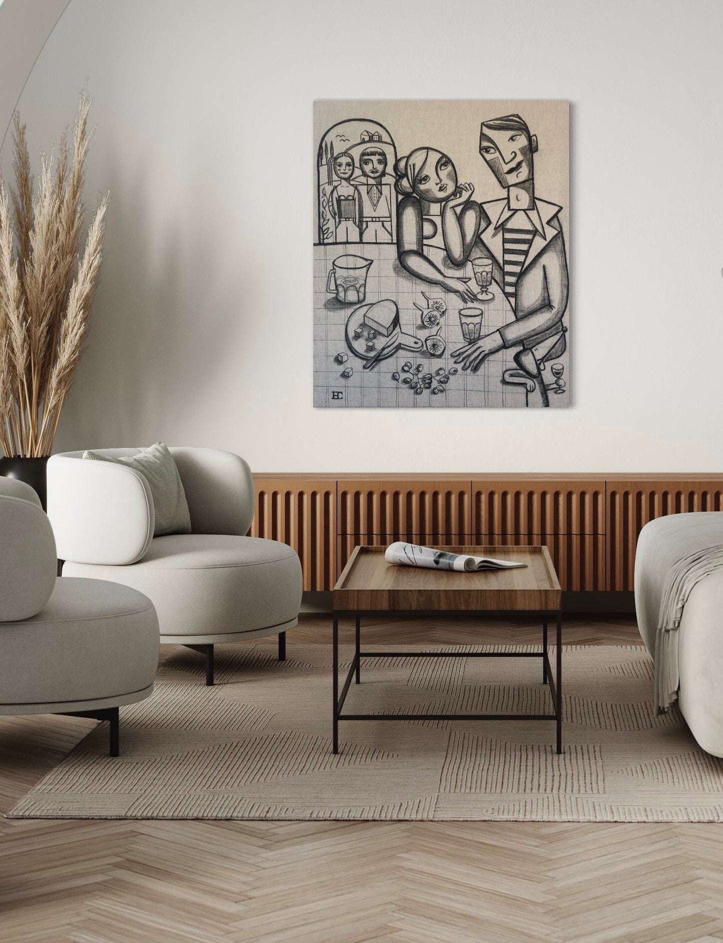 De familietafel - 120x100cm